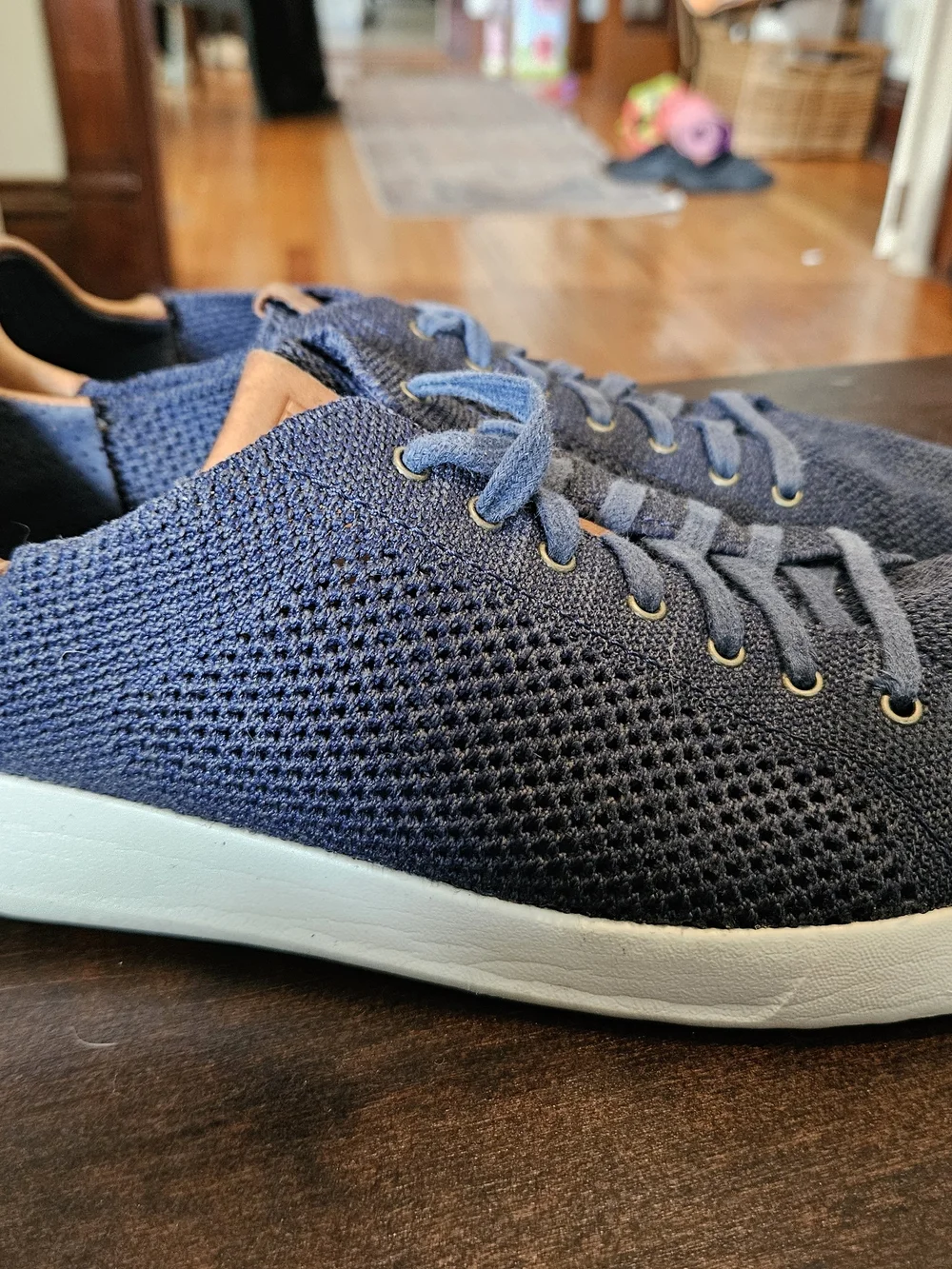 Men’s Navy Knit Casual Sneakers